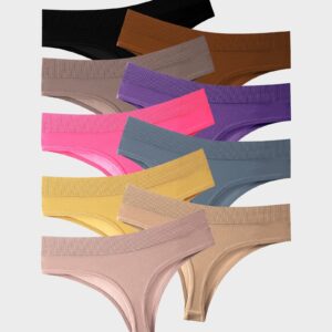 Comfort Seamless Sport Thong Panties (9 Pack)